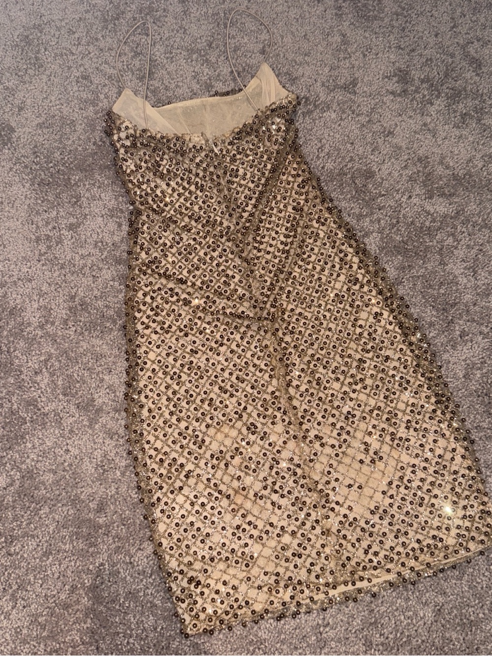 Oh Polly Gold Sequin Mini Dress - Picture 4 of 5